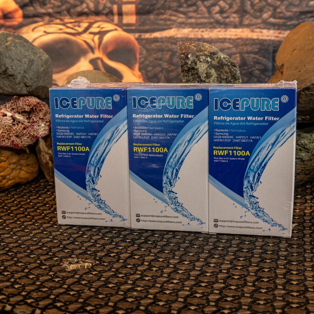 IcePure RWF1100A Refrigerator Water Filters - 3 Pack of Sealed Filters NIP